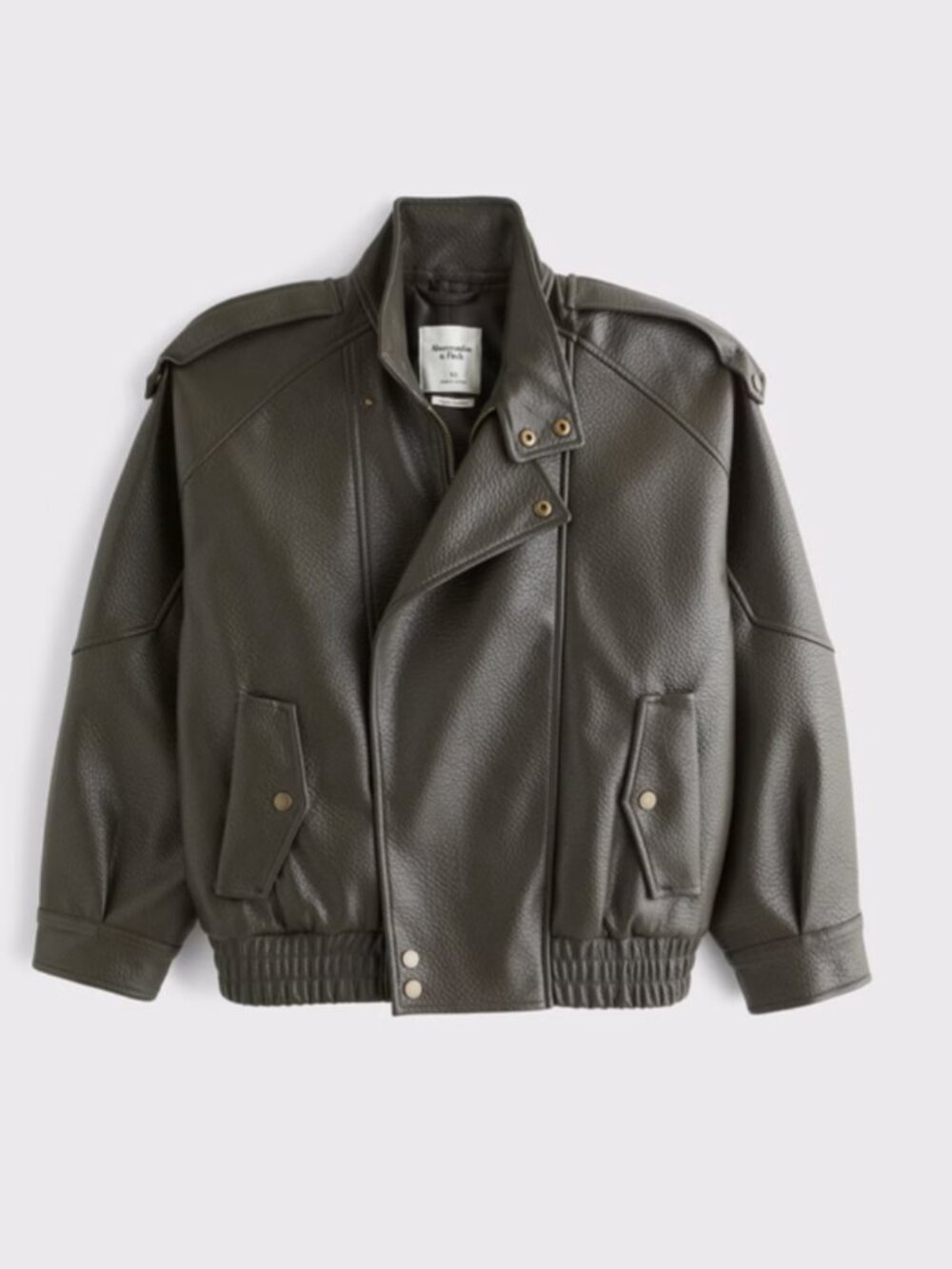 Abercrombie & Fitch Dark Brown Leather Jacket